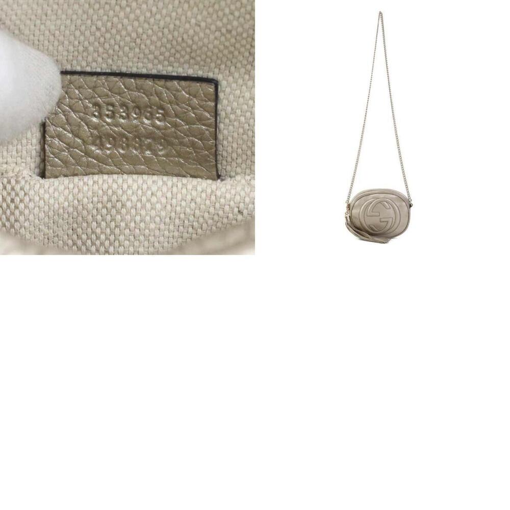 GUCCI Gold Leather Shoulder Bag - Picture 5 of 5